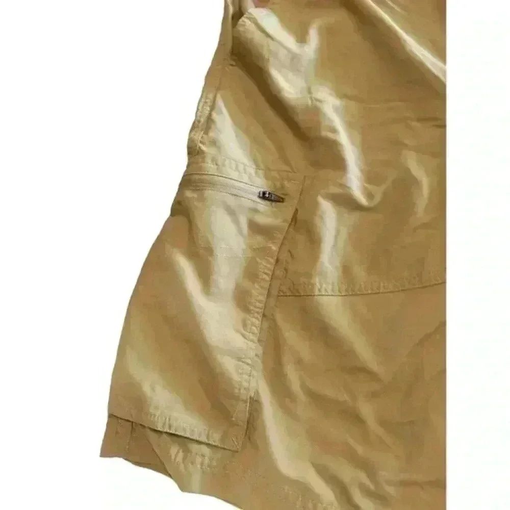 Columbia‎ Omni-Shade Beige Hiking Cargo Outdoor Belted Shorts Size 34x10